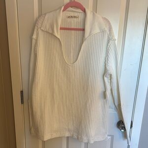 NWTs Free People White Knit Sweater
